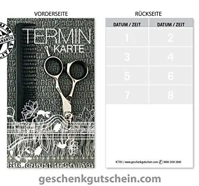100 Stk Terminkarten fr Friseure Coiffeure Haardesign Hairstyling K7701 0