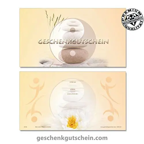 50 Stk Geschenk Gutscheine MA1233 fr Massage Physiotherapie Spa und Wellness 0
