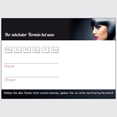Terminkarten Friseur Nachtblau Format DIN A7 quer 250 Stck 0