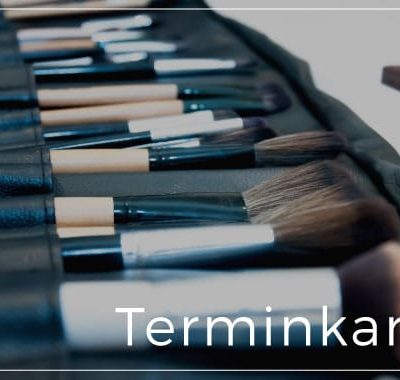 terminkarte kosmetik brushes