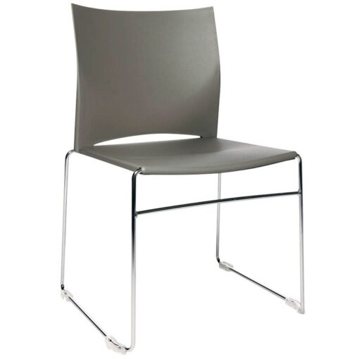 4 Topstar Besucherstühle W-Chair CH490-0 grau Kunststoff