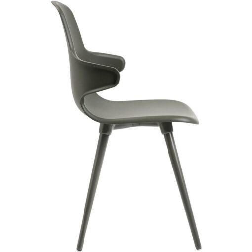 2 Topstar Schalenstühle T2020 mit Armlehnen FZ11SS-2 grau Kunststoff - Image 4