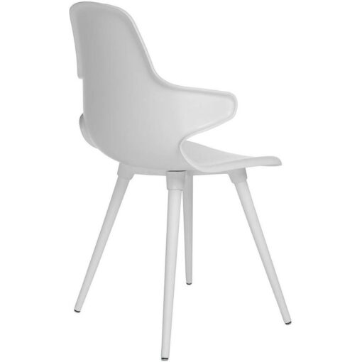 2 Topstar Schalenstühle T2020 mit Armlehnen FZ11SS-2 weiss Kunststoff - Image 5