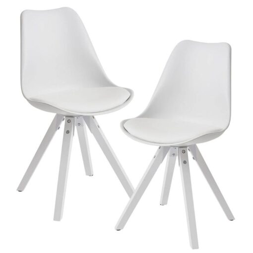 2 Stühle WL6.134 weiss Kunststoff